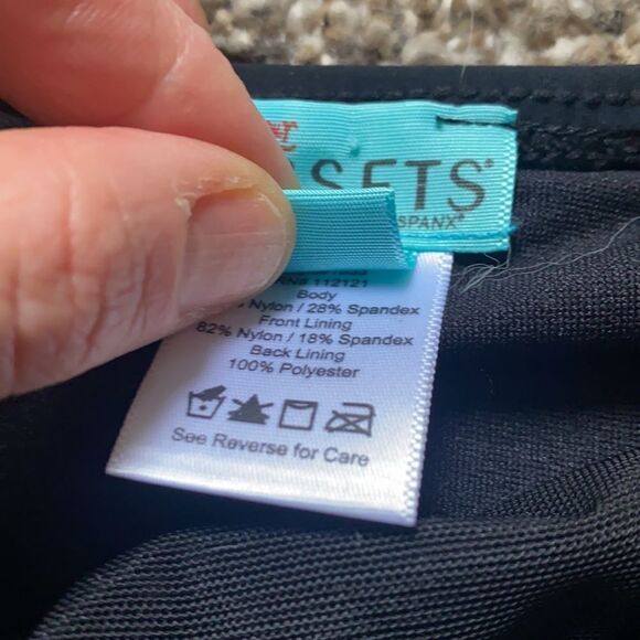 Assets by Spanx SWIM dress skirt black bottoms small - Picture 3 of 4